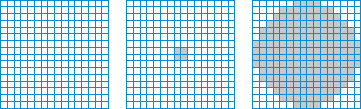 16�~16�h�b�g�ɂ��\��